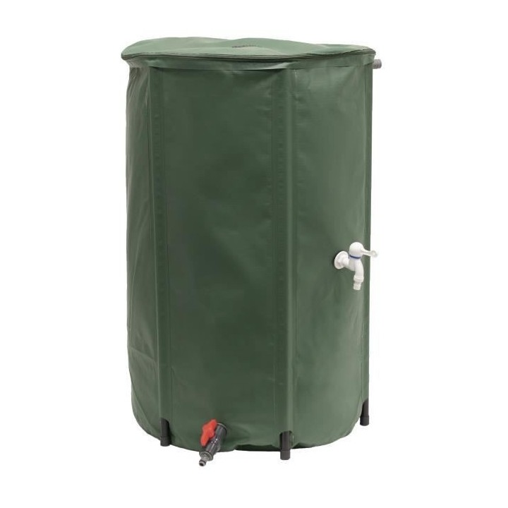 EDA - Récupérateur d'eau Souple et Pliable 250 L - avec Filtre en Fi