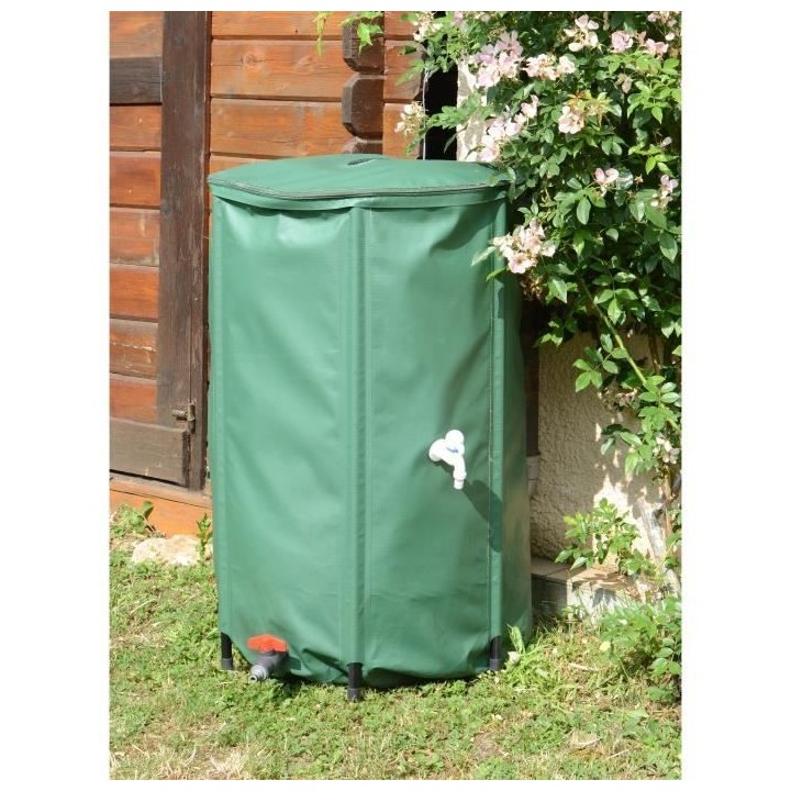 EDA - Récupérateur d'eau Souple et Pliable 250 L - avec Filtre en Fi