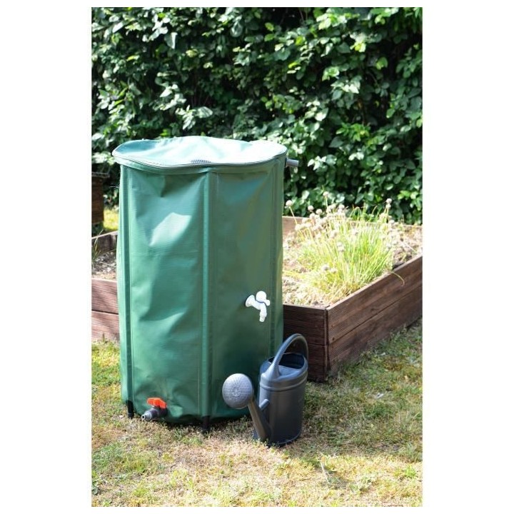 EDA - Récupérateur d'eau Souple et Pliable 250 L - avec Filtre en Fi