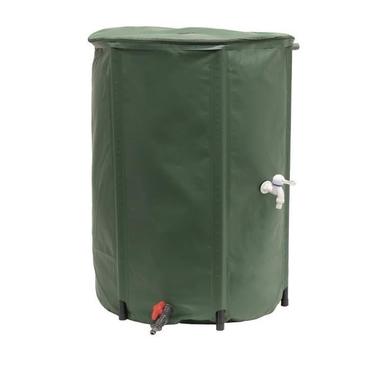 EDA - Récupérateur d'eau Souple et Pliable 500 L - avec Filtre en Fi