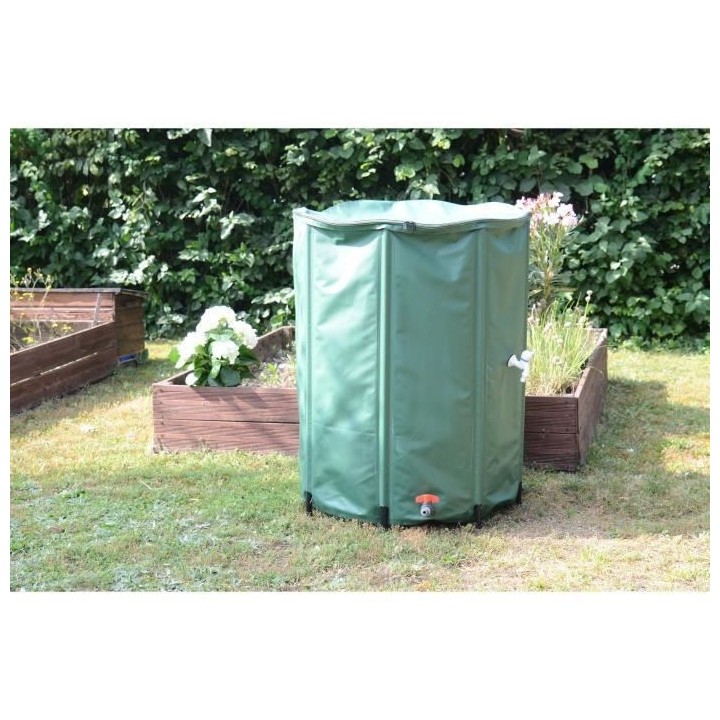 EDA - Récupérateur d'eau Souple et Pliable 500 L - avec Filtre en Fi