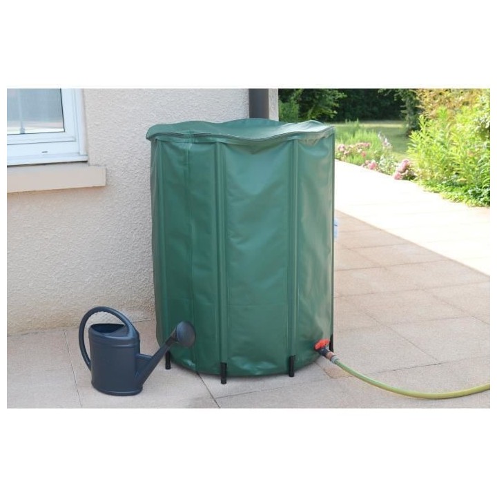 EDA - Récupérateur d'eau Souple et Pliable 500 L - avec Filtre en Fi