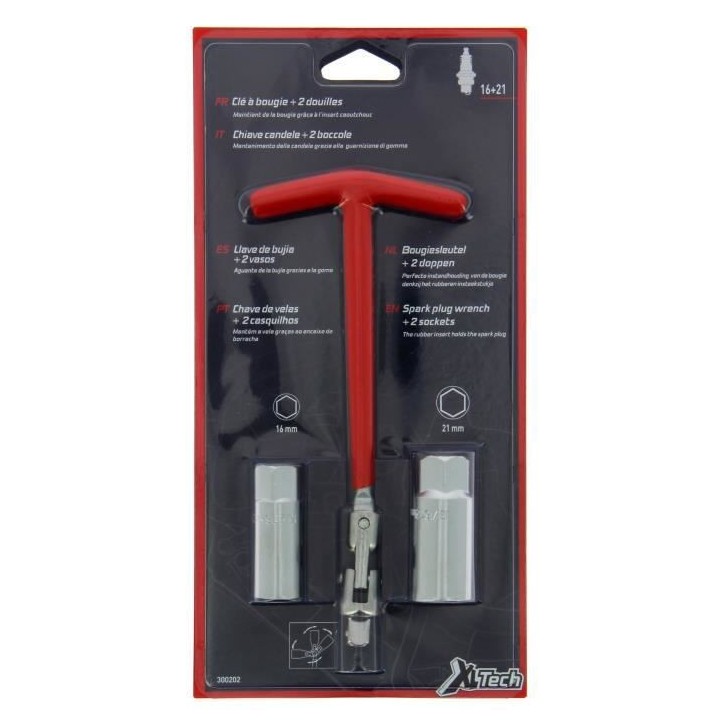 XLTECH Clé a bougie 16-21mm a rotule