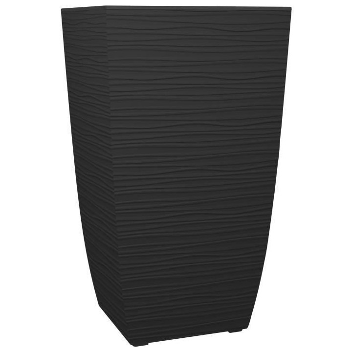 EDA Bac a Fleurs Carré Haut Diva Stone 42 L - avec Bac Amovible - Ext