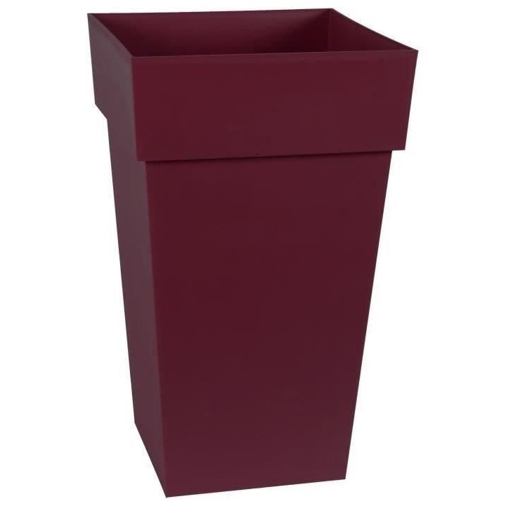 EDA Pot de Fleur Carré Haut TOSCANE - Volume 62 L - 39 x 39 x H.65 cm