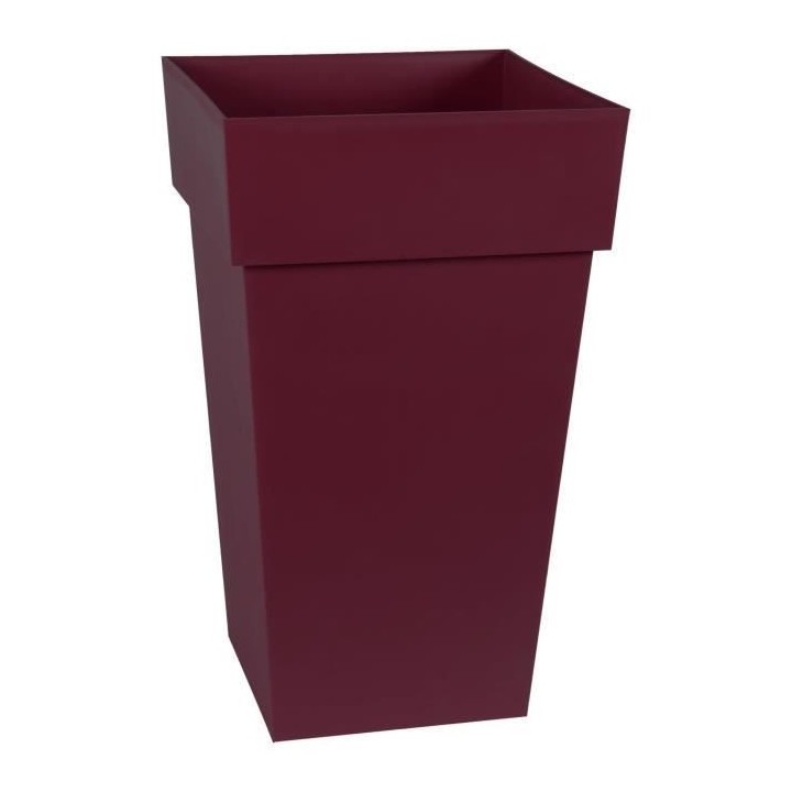 EDA Pot de Fleur Carré Haut TOSCANE - Volume 62 L - 39 x 39 x H.65 cm