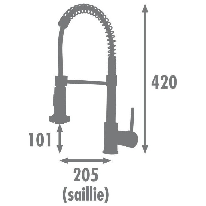 Mitigeur de cuisine - EDOUARD ROUSSEAU - OPUS - Chromé