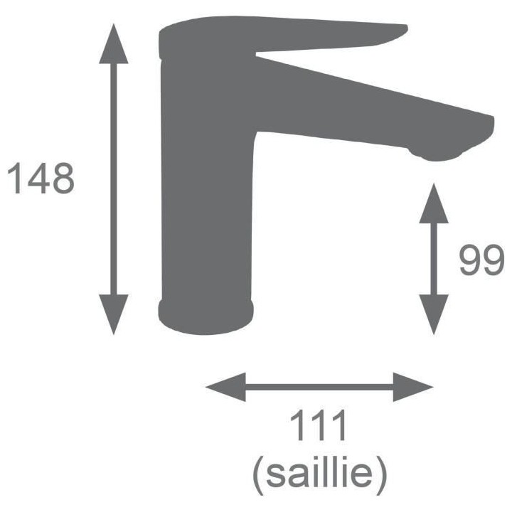 Mitigeur Lavabo - EDOUARD ROUSSEAU - GLOSS - Laiton Brossé