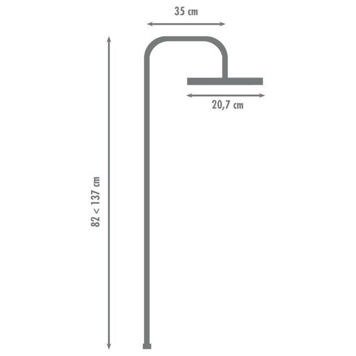 Colonne de douche sans robinetterie - EDOUARD ROUSSEAU - HERA - Noir