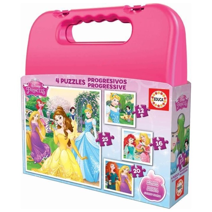 4 puzzles progressifs - EDUCA - Malette Puzzles Progressifs Disney Pri