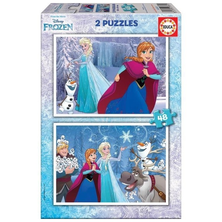 Puzzle La Reine des Neiges - EDUCA - 2x48 pieces - Pour enfants a part