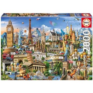 Puzzle Symboles D'Europe - EDUCA - 2000 pieces - Pour Adultes et Enfan