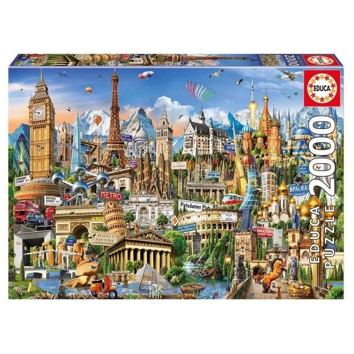 Puzzle Symboles D'Europe - EDUCA - 2000 pieces - Pour Adultes et Enfan