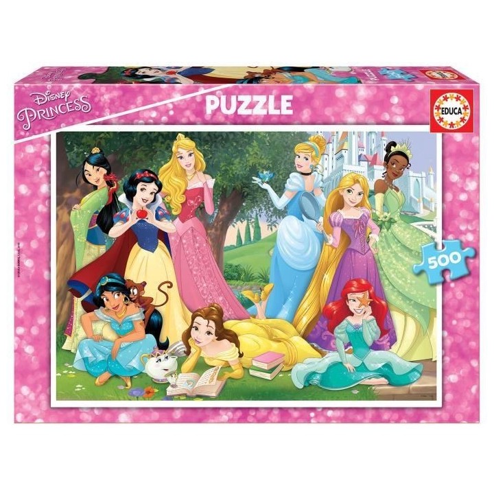 Puzzle Disney Princesses 500 pieces - Marque Educa - Theme Dessins ani