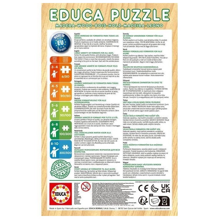 Puzzle en bois Disney - Educa - Animaux - 50 pieces - Pour enfants des