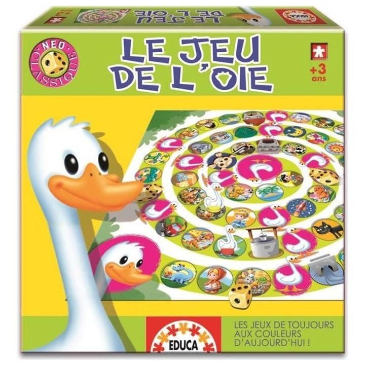 Jeu de l'oie EDUCA Neo Classique - Design frais et dynamique - Pour en
