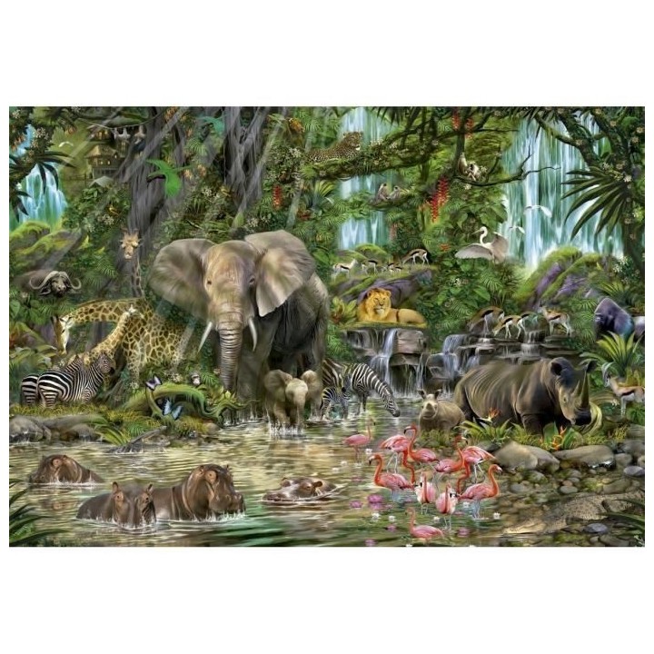 Puzzle Jungle Africaine - EDUCA - 2000 Pieces - Pour Adultes - Intéri