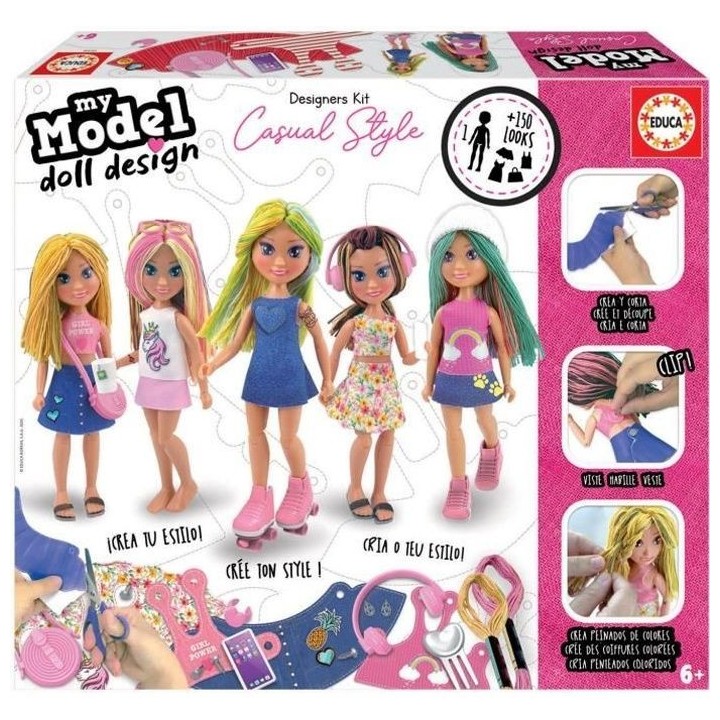Poupée My Model Design Casual EDUCA - Assemblage, Accessoires et Coif