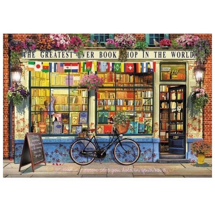 Puzzle 5000 pieces LA MEILLEURE LIBRAIRIE DU MONDE - EDUCA - Scene de