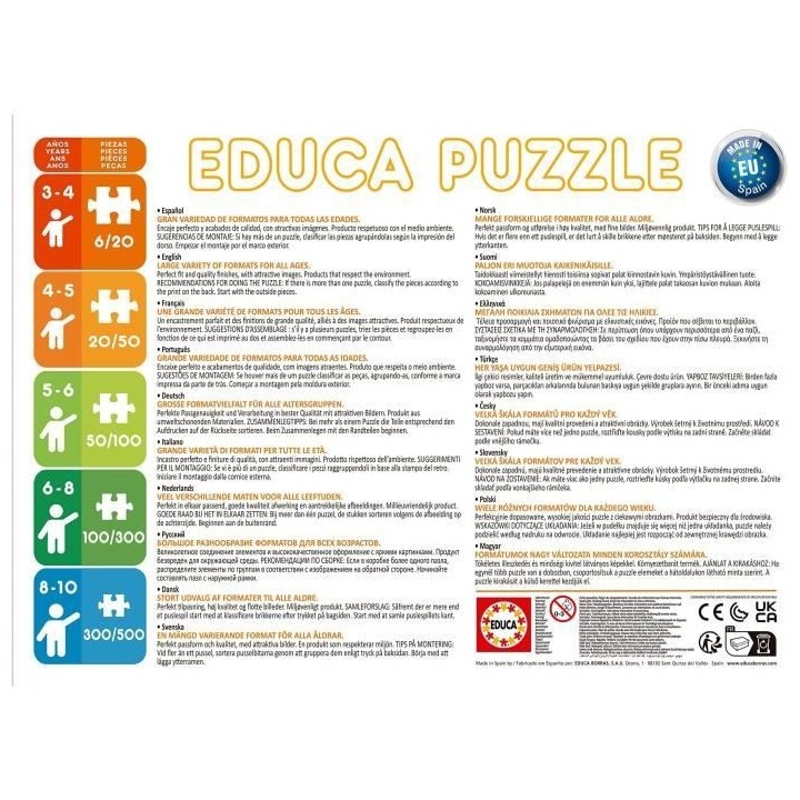 Puzzles progressifs Peppa Pig - EDUCA - MULTI 4 JUNIOR - 50 a 150 piec