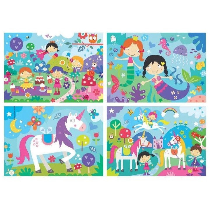 Puzzle progressif 4 en 1 - EDUCA - AMIS FANTASTIQUES - 20-80 pcs - Enf