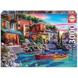 Puzzle 3000 pieces - EDUCA - Coucher du soleil a Côme - Adulte - 120