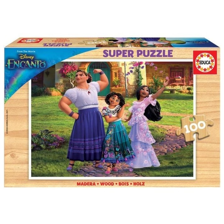Puzzle en bois Disney Encanto - EDUCA - 100 pieces - Violet - Dessins