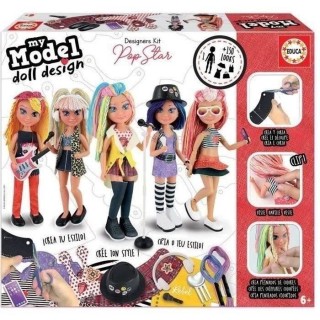 Poupée articulée a assembler EDUCA - My Model Doll Design Pop Star -