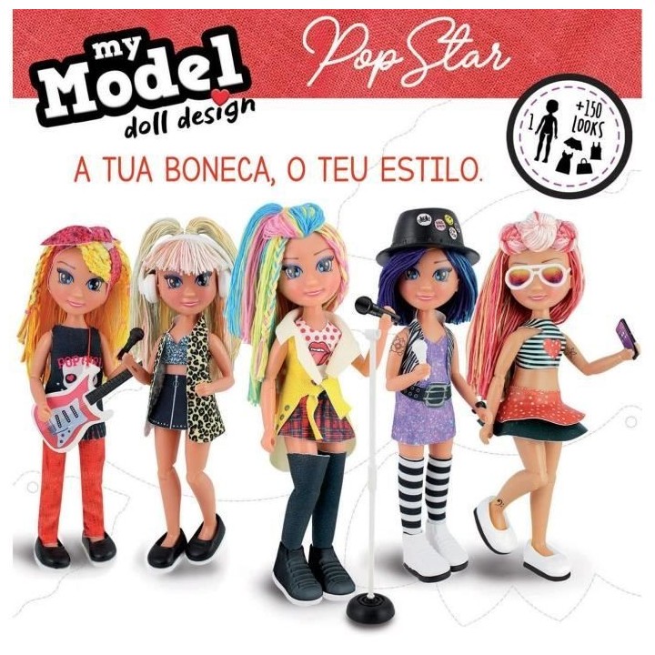 Poupée articulée a assembler EDUCA - My Model Doll Design Pop Star -