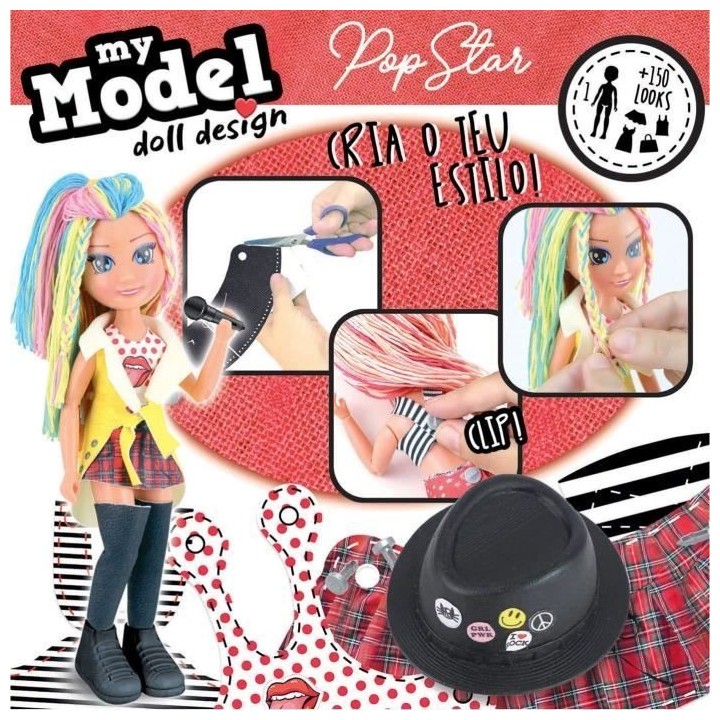 Poupée articulée a assembler EDUCA - My Model Doll Design Pop Star -