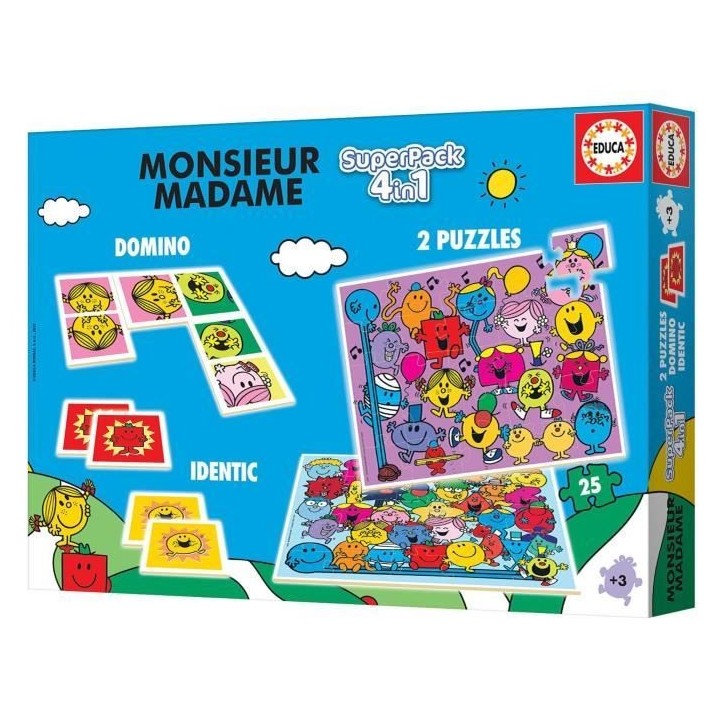 2 jeux éducatifs basiques et 2 puzzles - EDUCA - Educa Superpack Mons