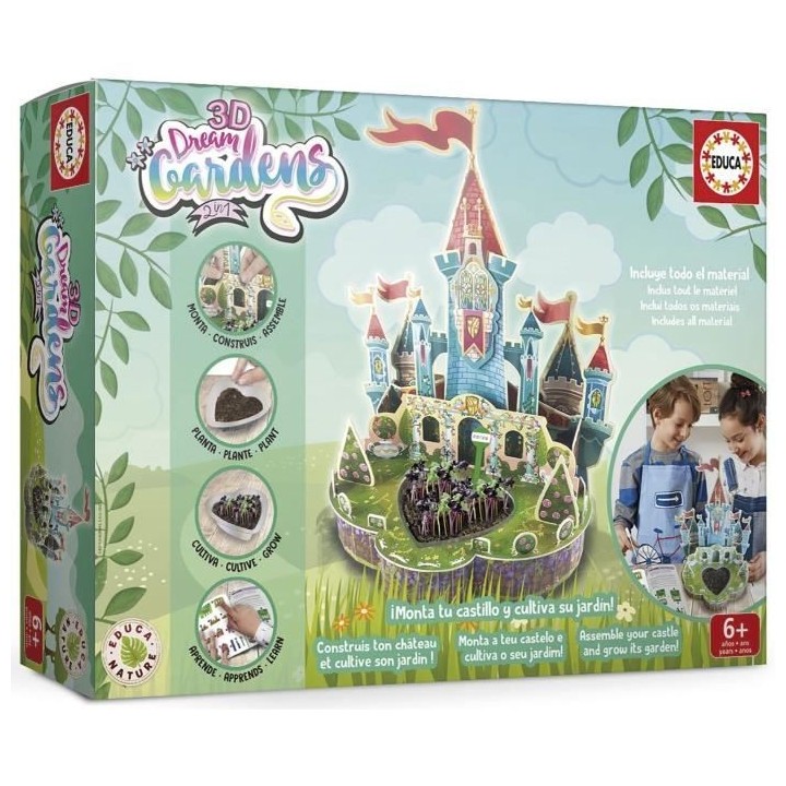 Jeu de construction et de création - EDUCA - 3D Dream Gardens 2In1 -