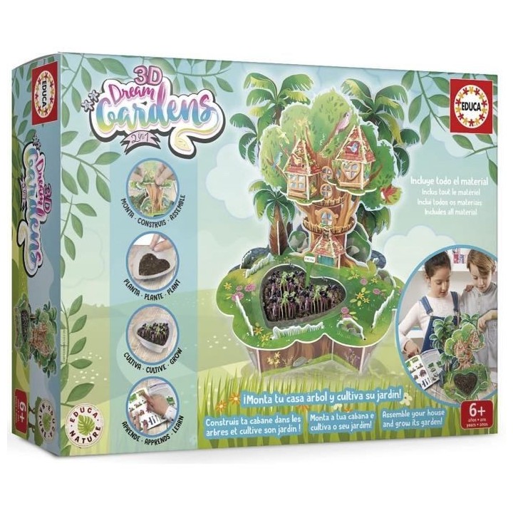 Jeu de construction et de création - EDUCA - 3D Dream Gardens 2In1 -