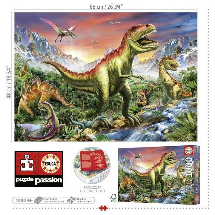 FOReT JURASSIQUE - Puzzle de 1000 pieces