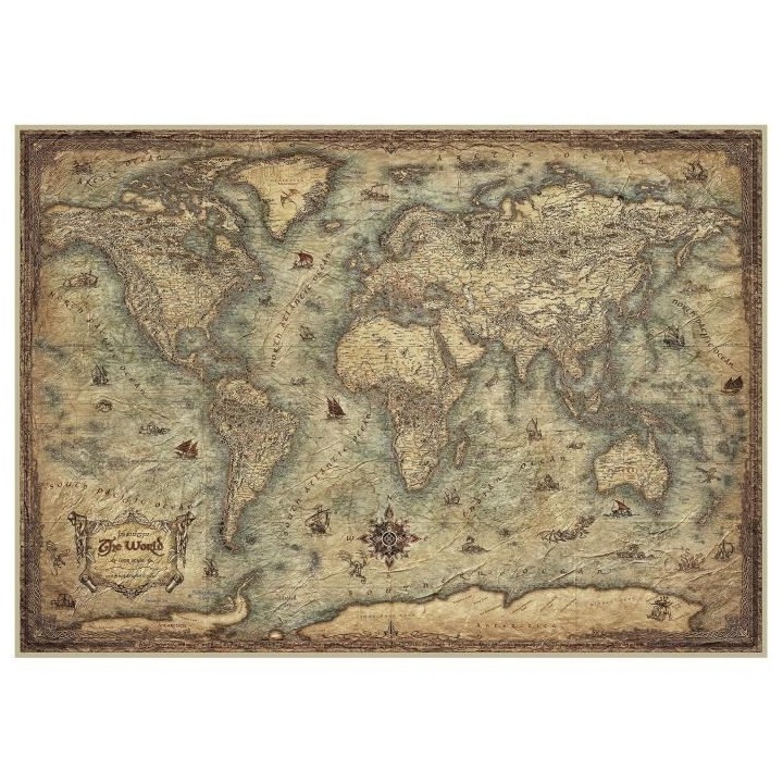 Puzzle PLANISPHeRE - 3000 pieces - Marque EDUCA - Voyage et cartes