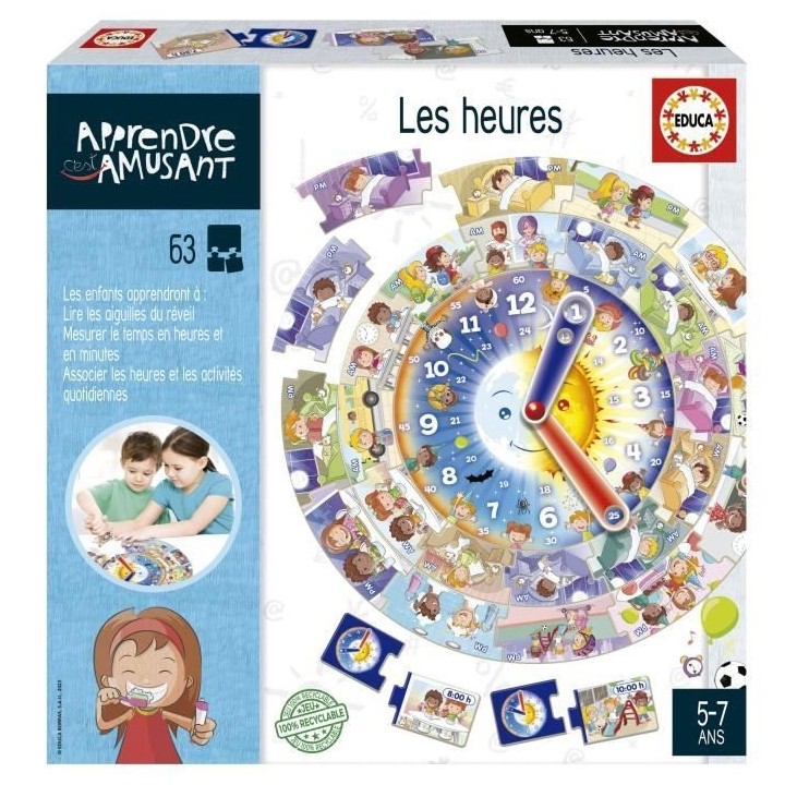 Jeu d'apprentissage - EDUCA - Les Heures