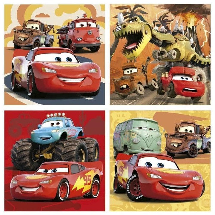 Puzzle progressif CARS - Malette de 4 puzzles - Educa - 12-16-20-25 pi