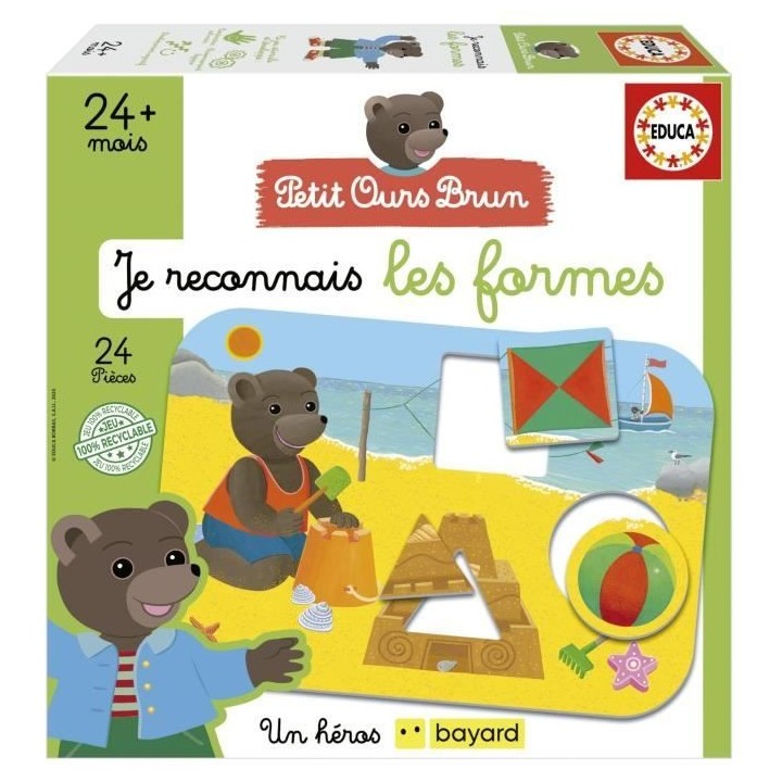 Jeu d'apprentissage - EDUCA - Je Reconnais Les Formes - Petit ours bru