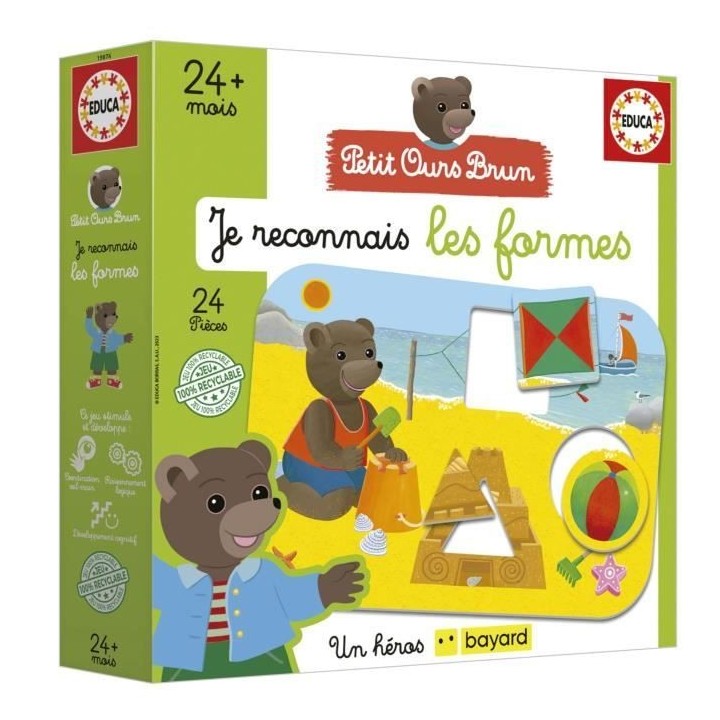 Jeu d'apprentissage - EDUCA - Je Reconnais Les Formes - Petit ours bru