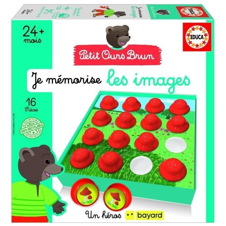 Jeu d'apprentissage - EDUCA - Je Mémorise Les Images - Petit ours bru
