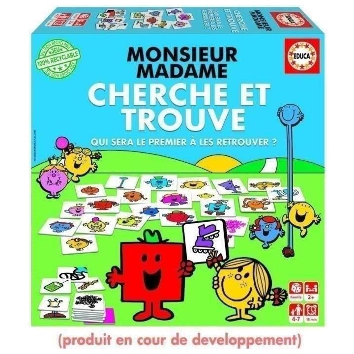 Jeu d'apprentissage - EDUCA - Monsieur Madame - Cherche Et Trouve