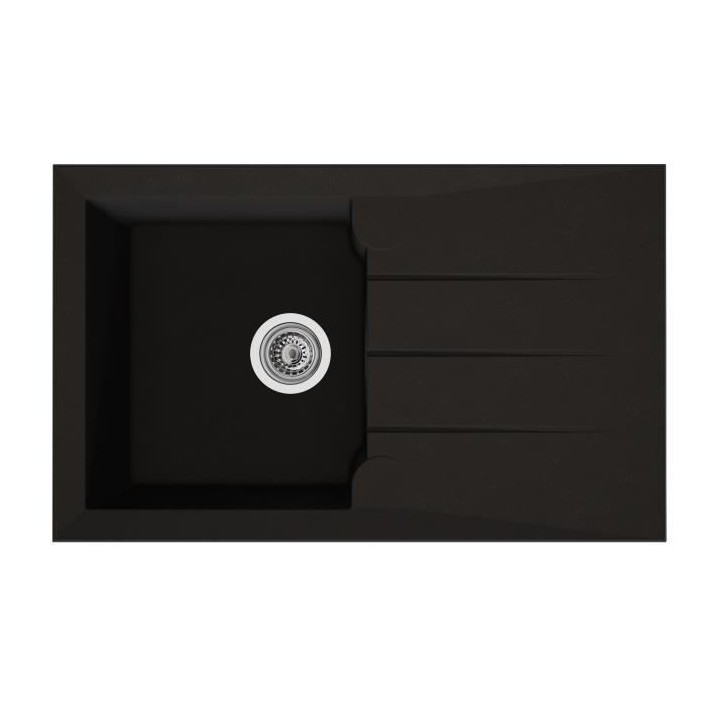 STRADOUR Evier cuisine a encastrer 1 bac + 1 égouttoir Alineo - Compo