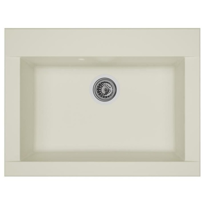 STRADOUR Evier cuisine a encastrer 1 bac sans égouttoir Hexo - Résin