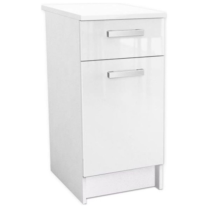 START Meuble bas de cuisine L 40 cm - Blanc brillant
