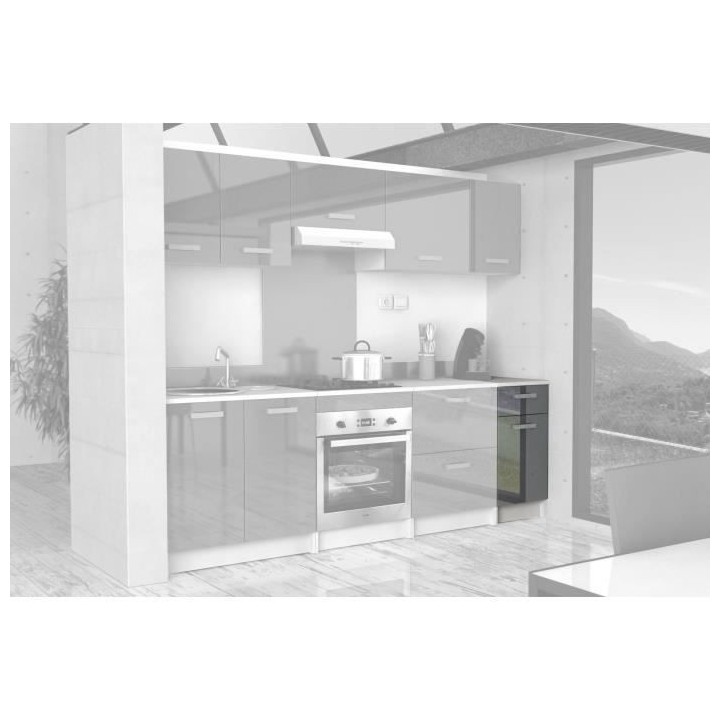 START Caisson bas de cuisine L 40 cm - Gris brillant