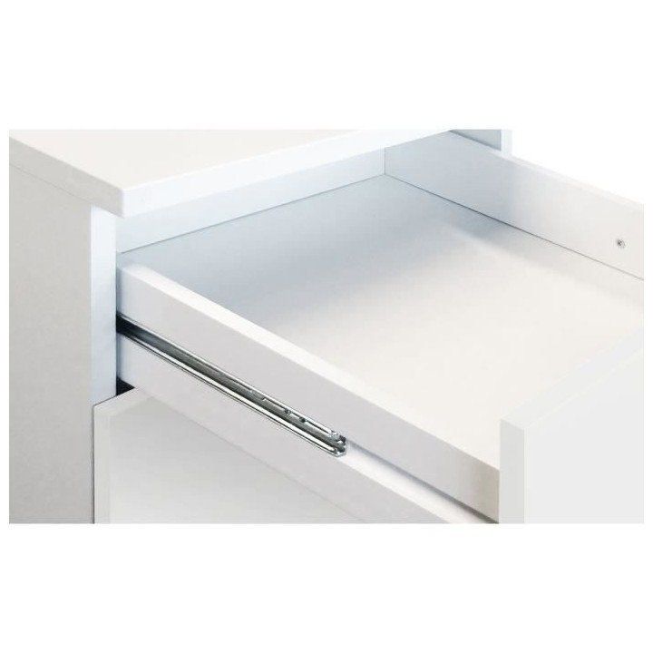 START Meuble bas de cuisine 3 tiroirs - L 60 x Mélaminé blanc - Faç