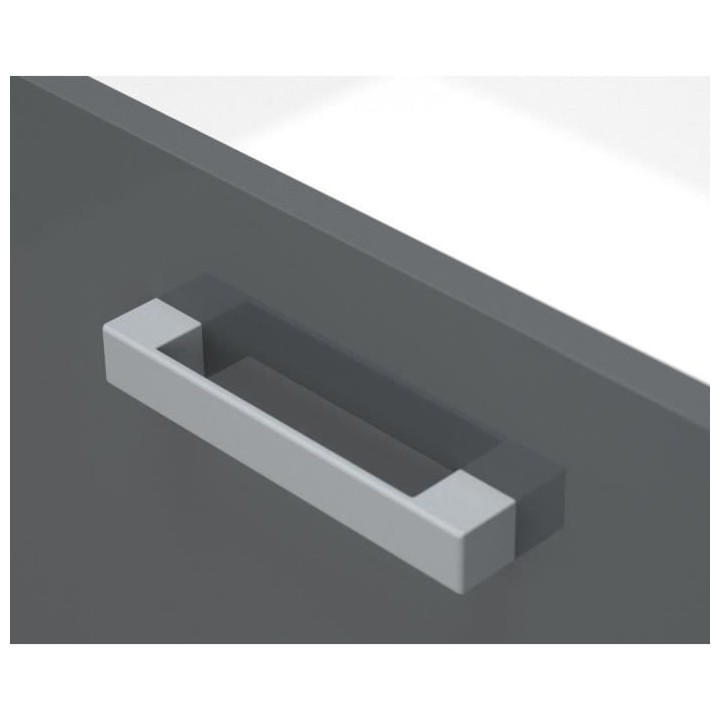 START Meuble bas de cuisine 3 tiroirs - L 60 x Mélaminé blanc - Faç