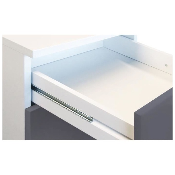 START Meuble bas de cuisine 3 tiroirs - L 60 x Mélaminé blanc - Faç