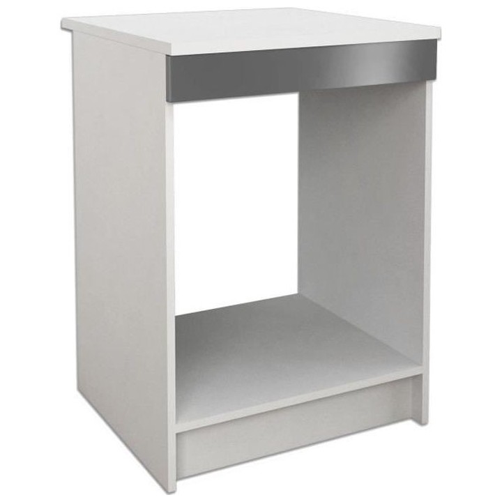 Caisson bas de cuisine pour four l 60 cm - Gris Brillant - START - Con
