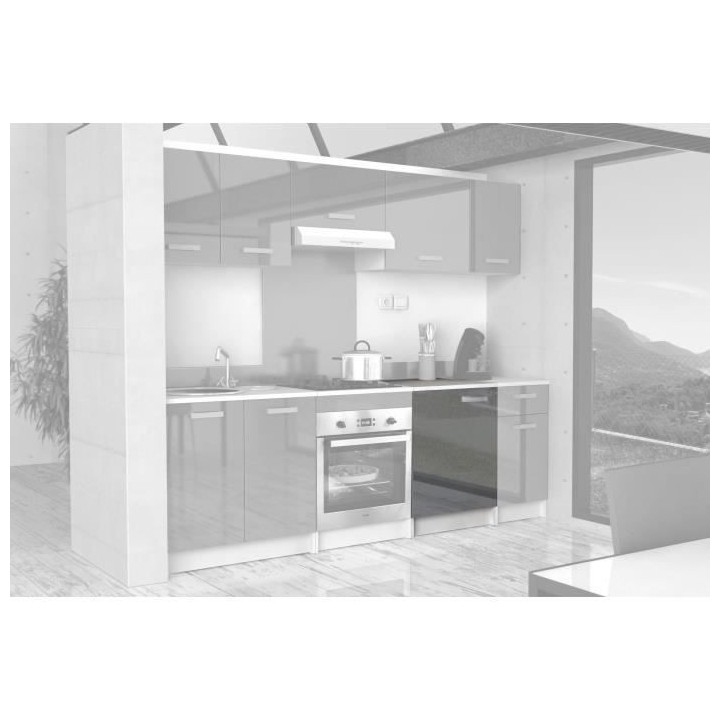 START Caisson bas de cuisine L 60 cm - Gris brillant